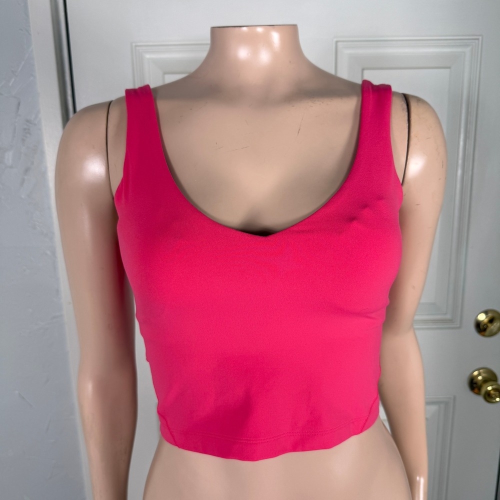 lululemon Women's Shirt 4 Align Tank top Built in bra Small Crop Padded D4-25